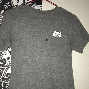Grey Rip’n Dip lord nermal flip off t-shirt